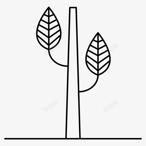 树秋季1px线条图标svg_新图网 https://ixintu.com 1px 图标 秋季 线条