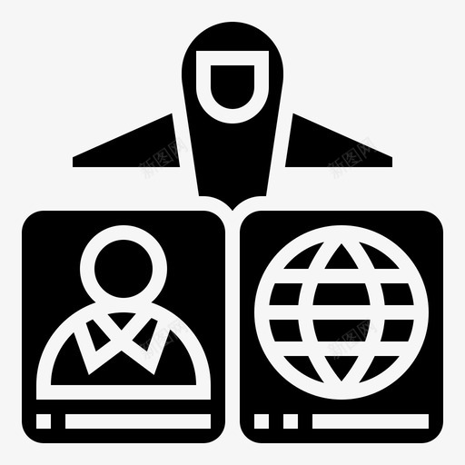 护照文件身份图标svg_新图网 https://ixintu.com HotelService 个人 官方 护照 文件 标志 身份