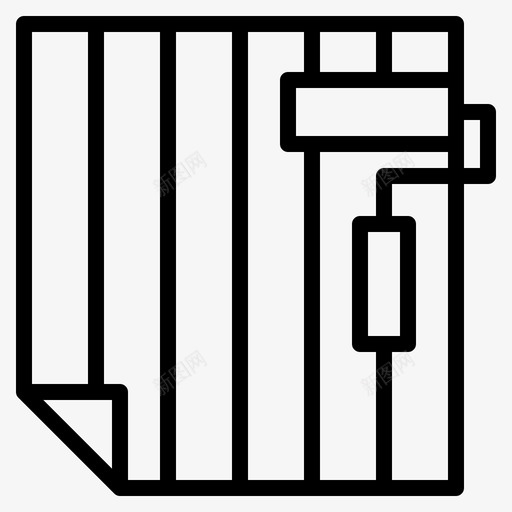 墙纸建筑物装饰品图标svg_新图网 https://ixintu.com 修理 墙纸 家居 建筑物 装饰 装饰品 轮廓