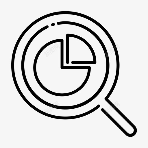 Loupe数据分析9线性图标svg_新图网 https://ixintu.com Loupe 数据分析 线性