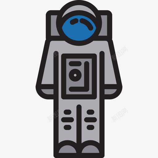 航天员太空与宇宙线条色彩图标svg_新图网 https://ixintu.com 太空 宇宙 线条 航天员 色彩
