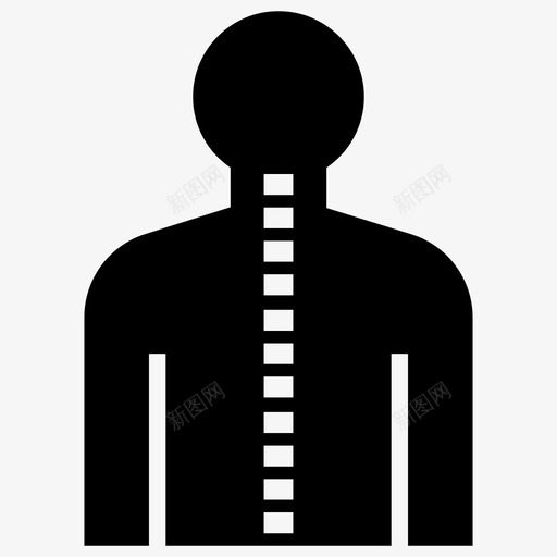 脊椎脊骨人体骨骼图标svg_新图网 https://ixintu.com 人体器官雕文 人体骨骼 理疗 脊椎 脊骨