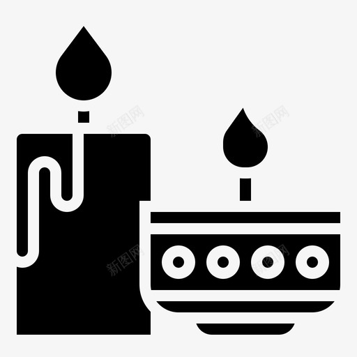 蜡烛装饰灯光图标svg_新图网 https://ixintu.com 派对派对 浪漫 温暖 灯光 蜡烛 装饰