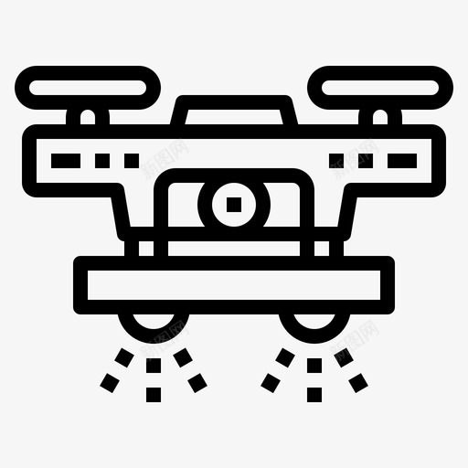 无人机机器人49直线型图标svg_新图网 https://ixintu.com 无人机 机器人 直线 线型