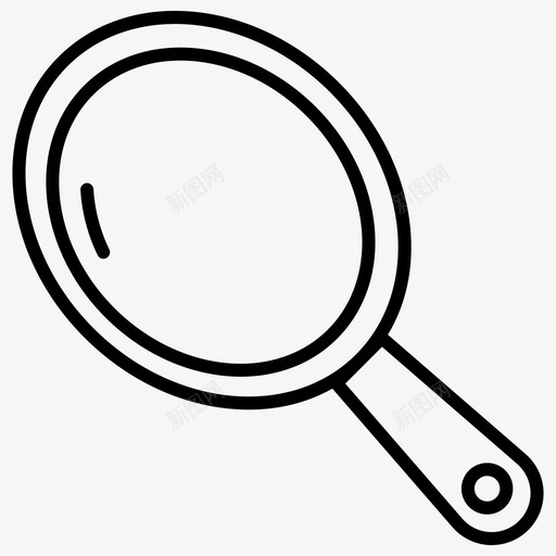 镜子手镜小镜子图标svg_新图网 https://ixintu.com 化妆品美容 小镜子 手镜 镜子