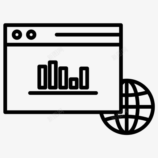 网站计算机互联网图标svg_新图网 https://ixintu.com 互联网 开发加粗线集125 网站 计算机