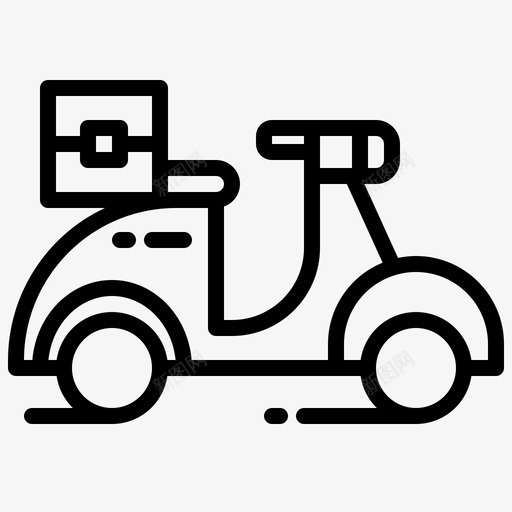 滑板车127号交货直线型图标svg_新图网 https://ixintu.com 127号 交货 滑板车 直线 线型