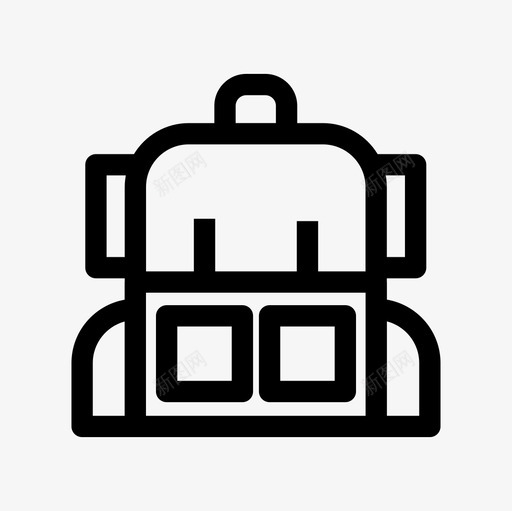 背包露营117直线型图标svg_新图网 https://ixintu.com 直线 线型 背包 露营