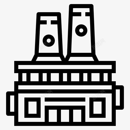 工厂生态生物线性图标svg_新图网 https://ixintu.com 工厂 生态 生物 线性