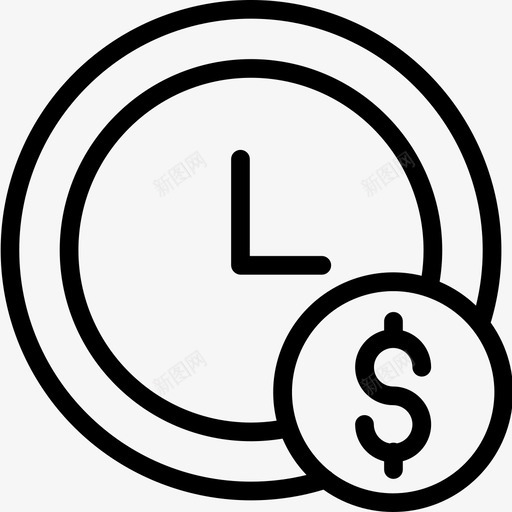 时间就是金钱时间管理44线性图标svg_新图网 https://ixintu.com 时间就是金钱 时间管理44 线性