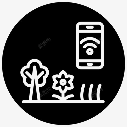 信号农业智能农场图标svg_新图网 https://ixintu.com line minusfront smartfarm wifi 信号 农业 农场 智能