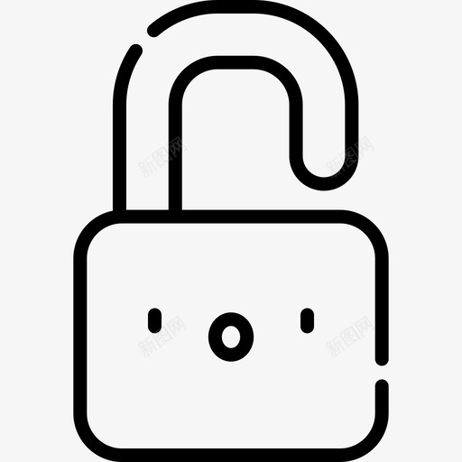 挂锁ui55线状图标svg_新图网 https://ixintu.com ui55 挂锁 线状