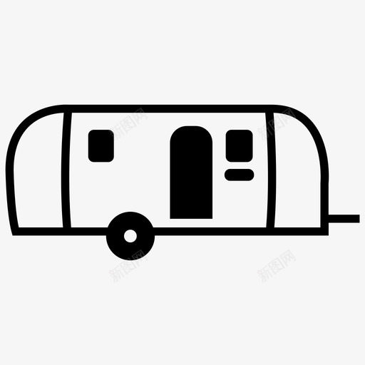 房车探险气流图标svg_新图网 https://ixintu.com 休旅车 房车 探险 气流 生活 露营