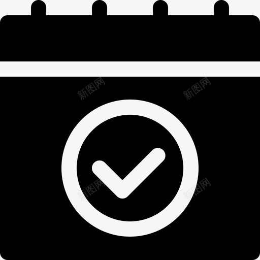 日历投票选举2已填充图标svg_新图网 https://ixintu.com 填充 投票 日历 选举