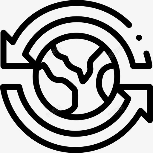 地球地球母亲2直线图标svg_新图网 https://ixintu.com 地球 地球母亲2 直线