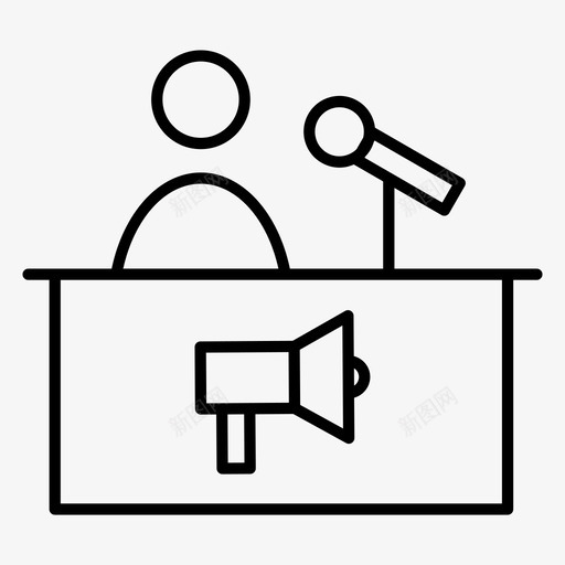 名人广告数字营销代言图标svg_新图网 https://ixintu.com 代言 名人广告 广告和传播 影响者 推广 数字营销 演讲者