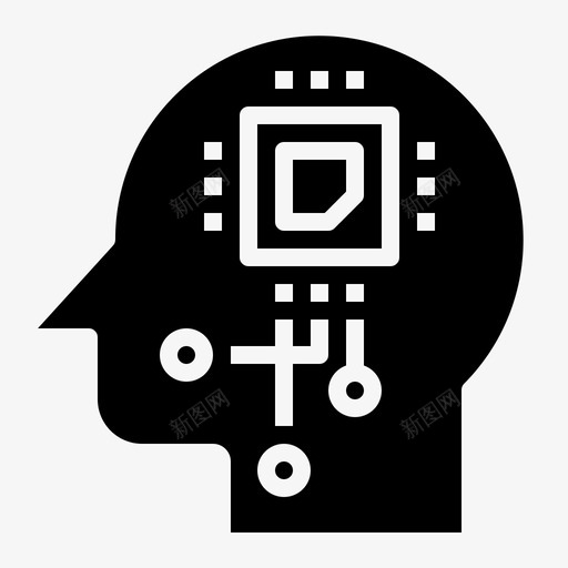人工智能机器人50填充图标svg_新图网 https://ixintu.com 人工智能 填充 机器人50