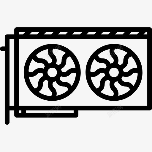 图形卡计算机51线性图标svg_新图网 https://ixintu.com 图形卡 线性 计算机51