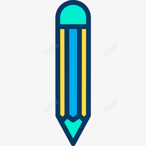 铅笔工具59线颜色图标svg_新图网 https://ixintu.com 工具 铅笔 颜色