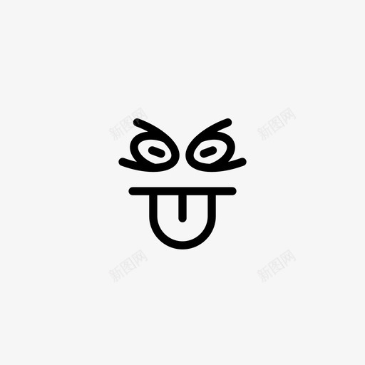 傻表情脸图标svg_新图网 https://ixintu.com 舌头 表情