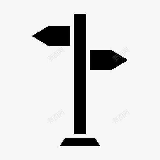 方向箭头方向指路柱图标svg_新图网 https://ixintu.com 商业 指路柱 方向 方向箭头 路标