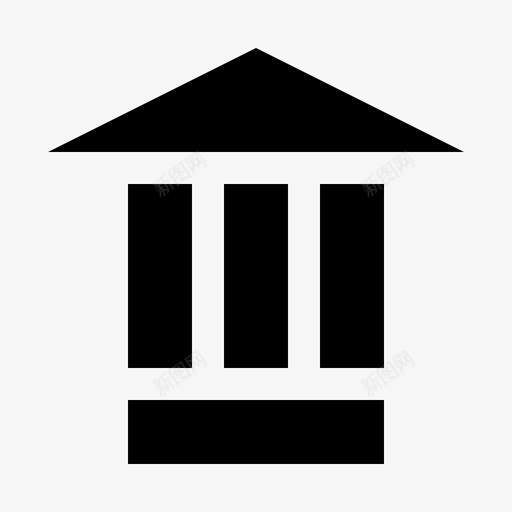 银行大楼办公室金融贷款图标svg_新图网 https://ixintu.com 办公室 大楼 对象 目标 货币 贷款 金融 银行