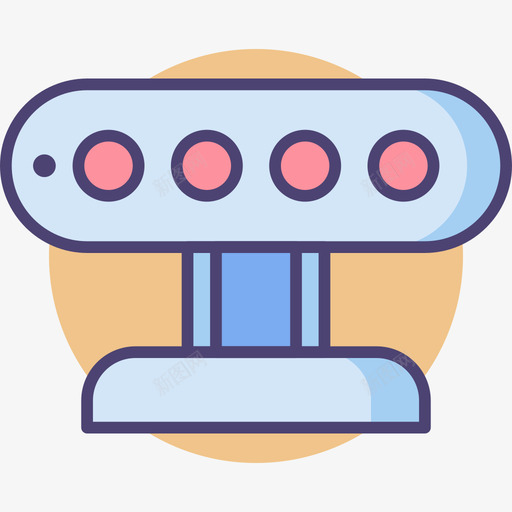 3d传感器机器人图标线性颜色svg_新图网 https://ixintu.com 3d传感器 机器人图标 线性颜色