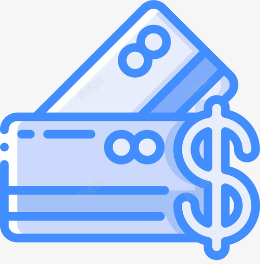 信用卡金融132蓝色图标svg_新图网 https://ixintu.com 信用卡 蓝色 金融