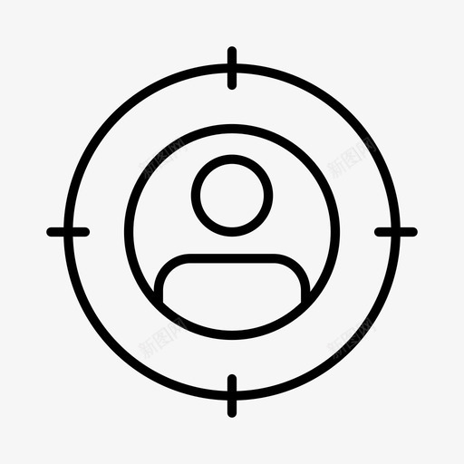目标用户营销活动在线图标svg_新图网 https://ixintu.com 在线 用户安全 用户界面 目标用户 营销活动