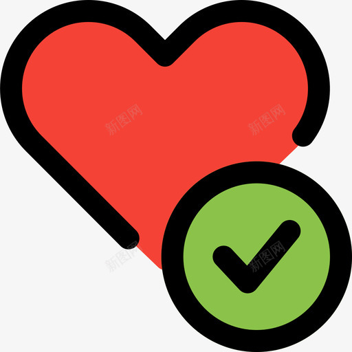 心脏2票线性颜色图标svg_新图网 https://ixintu.com 心脏 线性 颜色