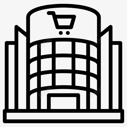 商业购物中心商业大厦商场图标svg_新图网 https://ixintu.com 商业大厦 商业购物中心 商场 商店 店面 购物线路图标集