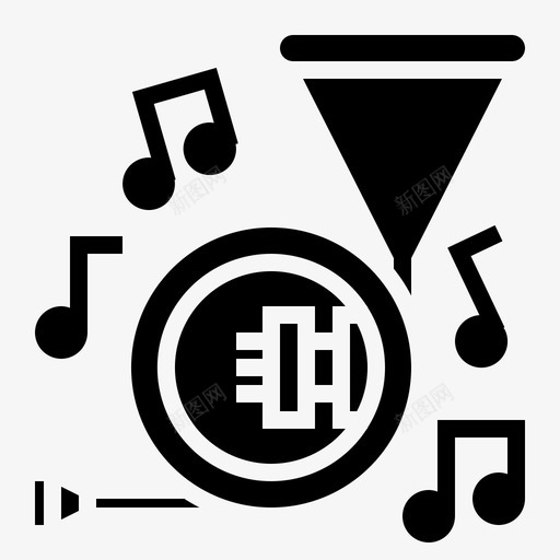 喇叭音乐83实心图标svg_新图网 https://ixintu.com 喇叭 实心 音乐