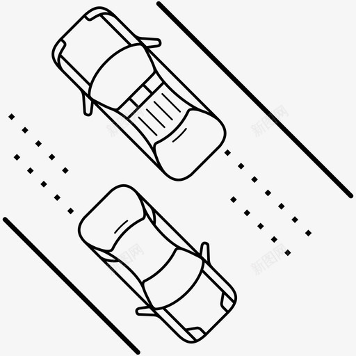 汽车顶视图高速公路主线图标svg_新图网 https://ixintu.com 主线 交通 汽车顶视图 道路 高速公路