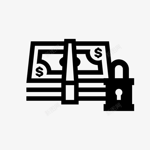 冻结金额银行账户财务图标svg_新图网 https://ixintu.com 冻结 财务 账户 资源 资金 金额 银行