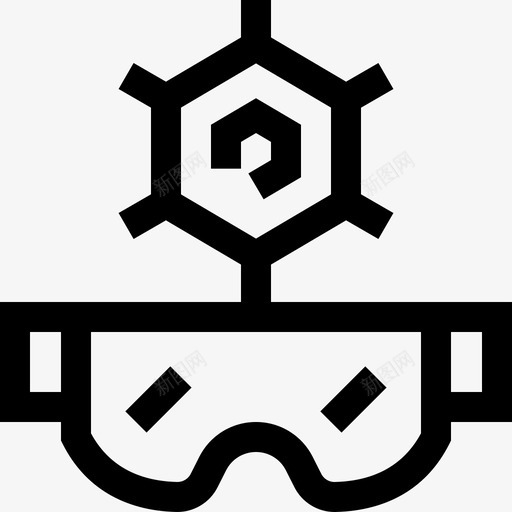 太阳镜生物学20线性图标svg_新图网 https://ixintu.com 太阳镜 生物学20 线性