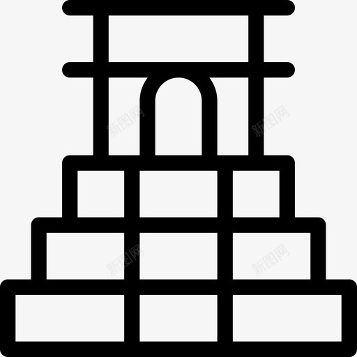 建筑与城市宗教22线性图标svg_新图网 https://ixintu.com 宗教22 建筑与城市 线性