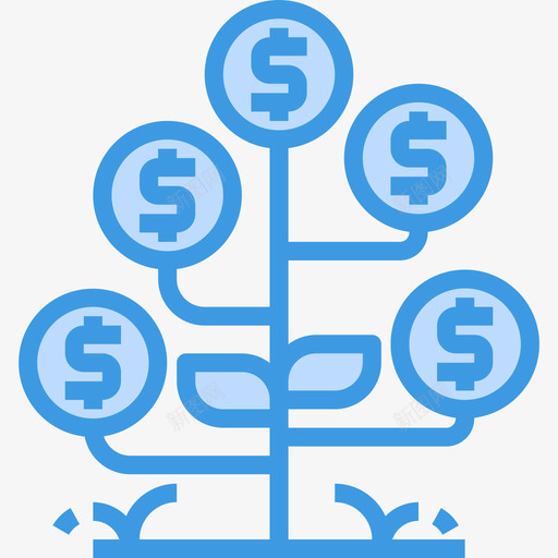 成长金钱69蓝色图标svg_新图网 https://ixintu.com 成长 蓝色 金钱