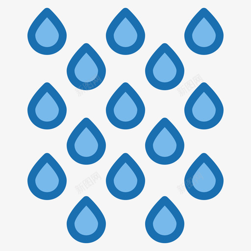 下雨天气212蓝色图标svg_新图网 https://ixintu.com 下雨 天气212 蓝色