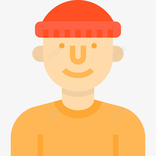 年轻人阿凡达64扁平图标svg_新图网 https://ixintu.com 年轻人 扁平 阿凡