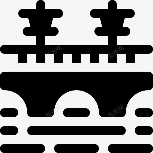 桥景观76填充图标svg_新图网 https://ixintu.com 填充 景观