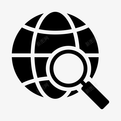 搜索互联网在线网站图标svg_新图网 https://ixintu.com 世界 互联网 在线 搜索 网站