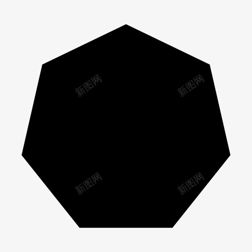 七边形几何形状几何学图标svg_新图网 https://ixintu.com 几何 几何学 几何形 多边形 形状 边形