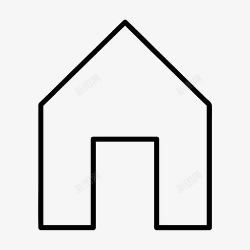 家教堂房子图标svg_新图网 https://ixintu.com 家 庇护所 房子 教堂