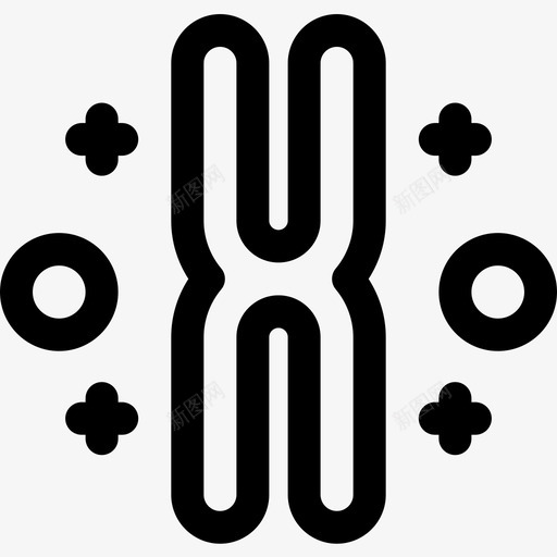 染色体生物工程11线状图标svg_新图网 https://ixintu.com 染色体 生物工程 线状