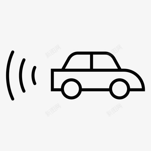 汽车警报通知图标svg_新图网 https://ixintu.com 安全 汽车 警告 警报 购物 通知
