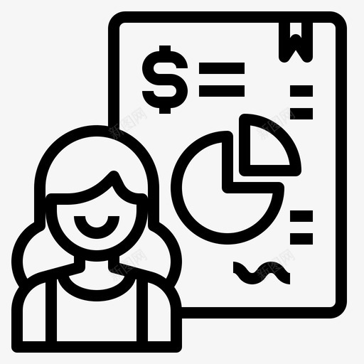 分析会计35线性图标svg_新图网 https://ixintu.com 会计 分析 线性