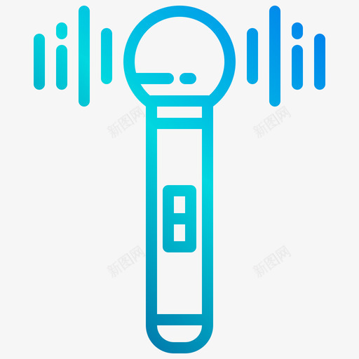 麦克风音视频1线性梯度图标svg_新图网 https://ixintu.com 梯度 线性 音视频 麦克风