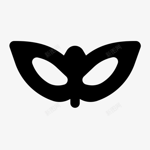 面具狂欢节万圣节图标svg_新图网 https://ixintu.com 万圣节 女士 实心 派对 狂欢节 面具