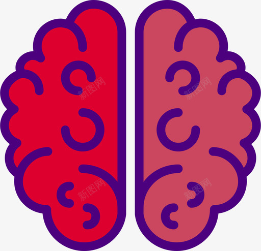 大脑医学186线性颜色图标svg_新图网 https://ixintu.com 医学186 大脑 线性颜色