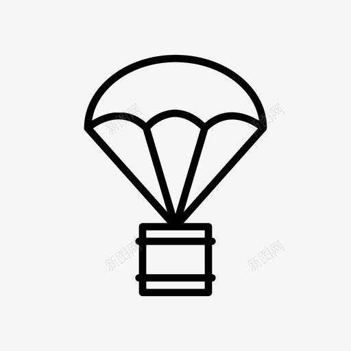 弹药箱气球救命图标svg_新图网 https://ixintu.com 士兵防线 弹药箱 战争 救命 气球